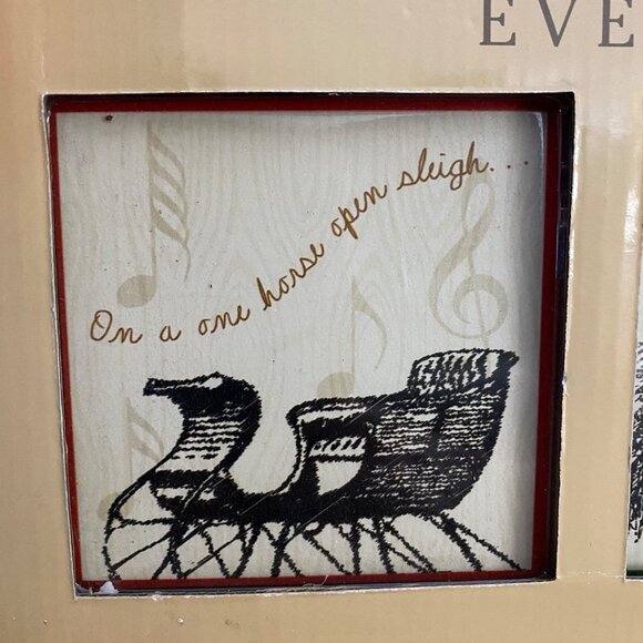 Pfaltzgraff Holiday Set Of 6 Ceramic Coasters With Metal Stand Christmas Winter - Picture 7 of 9